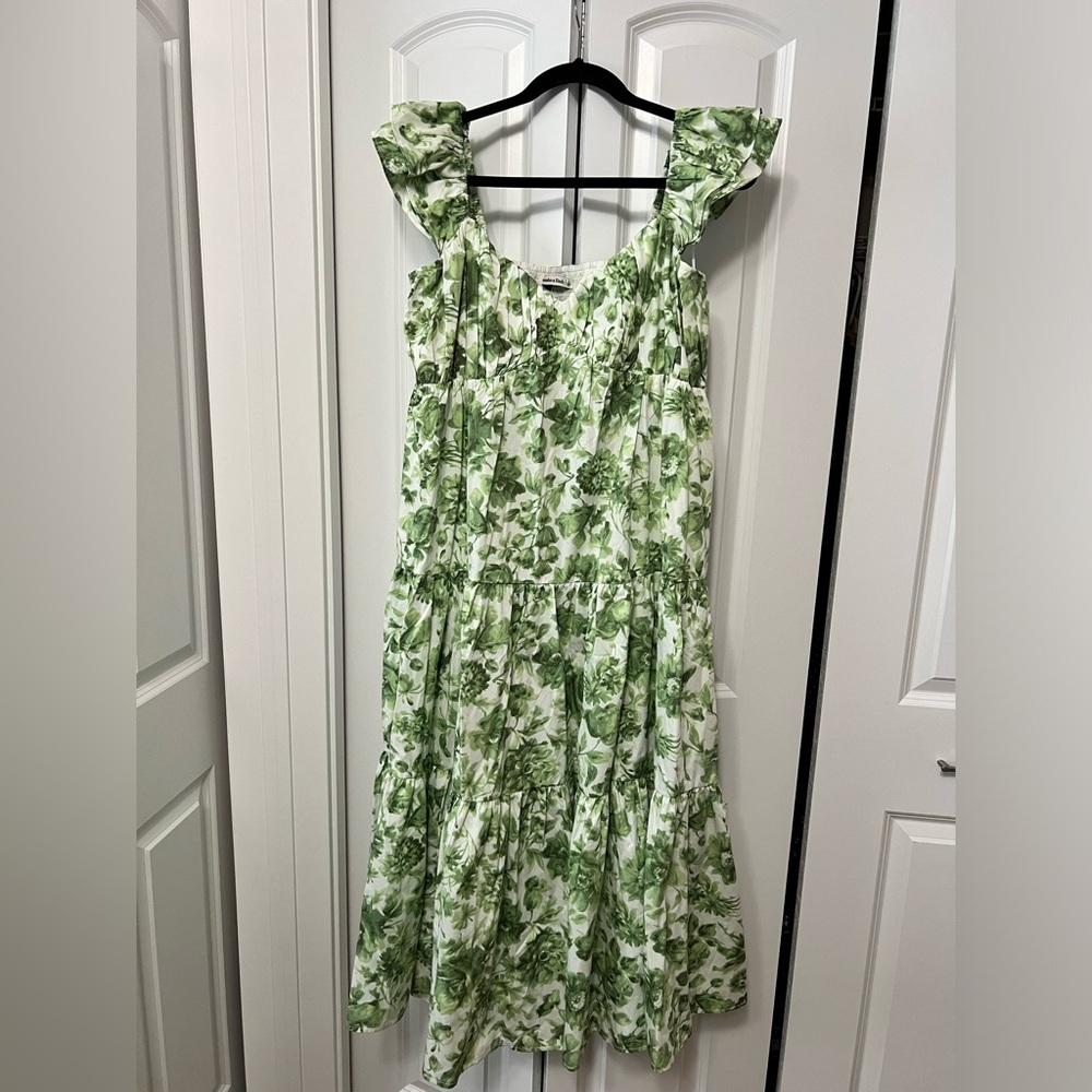 Green Floral Abercrombie and Fitch Dress